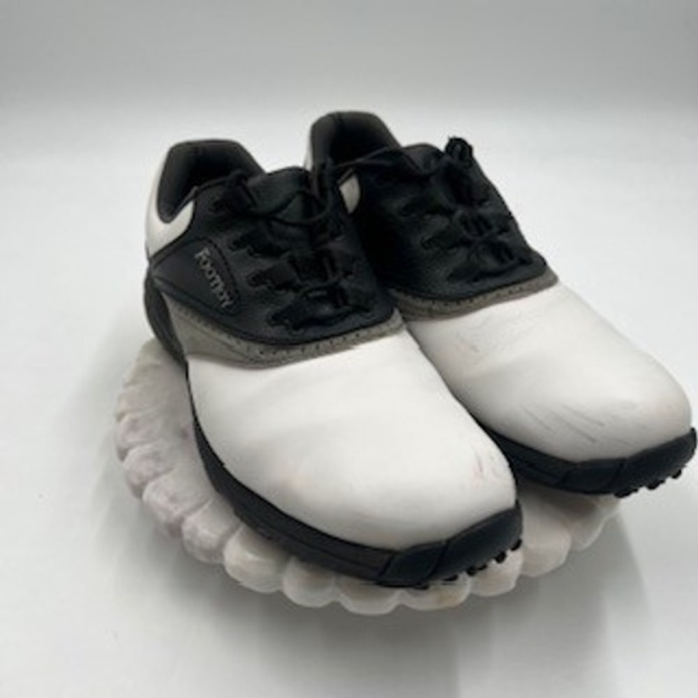 FootJoy GreenJoys Mens 13M White Black Grey Spiked Golf Shoes 45415